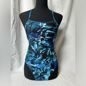 JOLYN Patterned One Piece | Tie Cross Back | Size W 32 | “Jackson II”